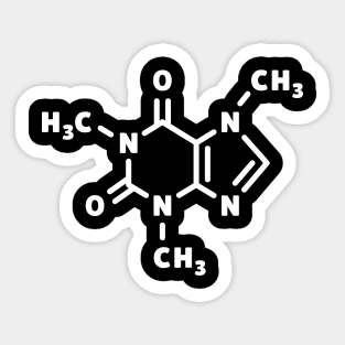 Caffeine Molecule for Coffee Lovers, Baristas and Chemistry Teachers and Students Sticker